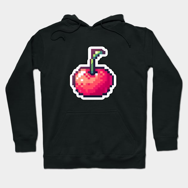 Cherry Fruit Vintage Since Seeds Retro Juice Field Hoodie by Flowering Away